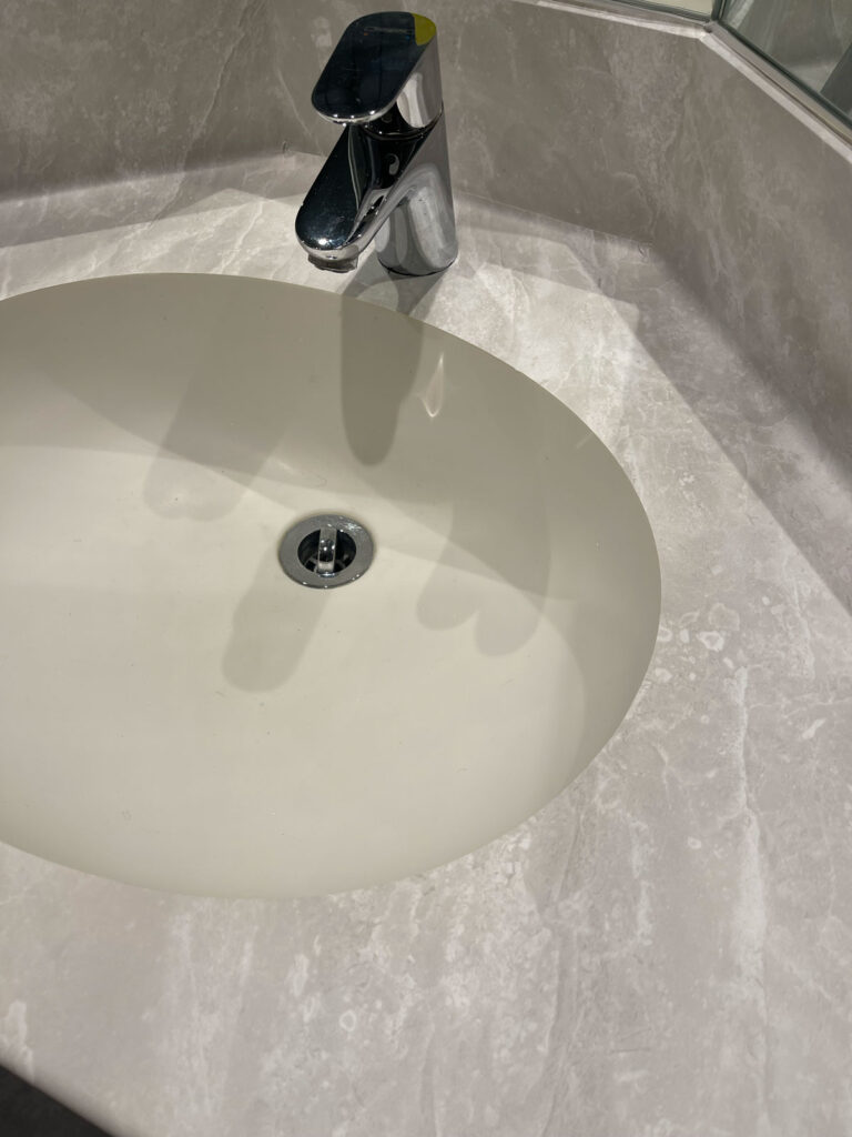 hotel bathroom sink refurbishment