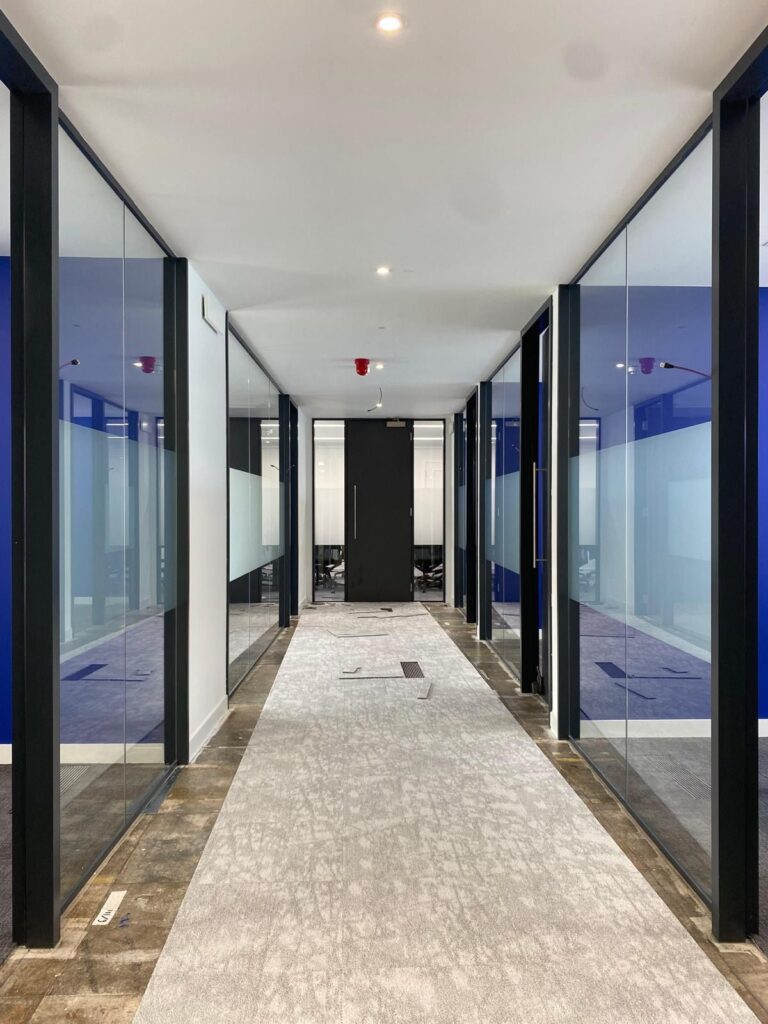frosted window film applied to offices in sussex