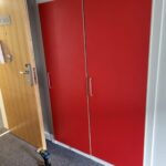 student accommodation bedroom wardrobe refurbishment before