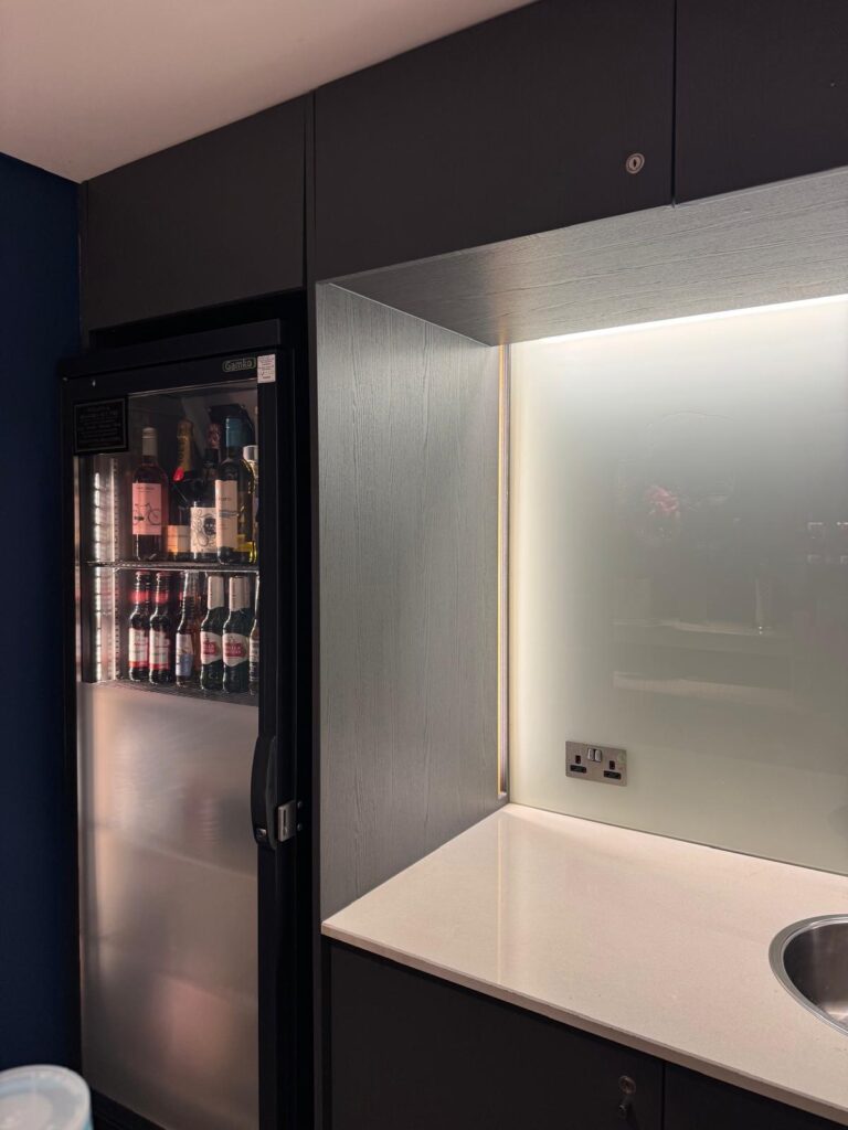 hospitality boxes wrapped at the o2 arena with frosted glass