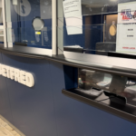 retail counter vinyl wrapping