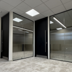 Office doors and architraves vinyl wrapped in Manchester