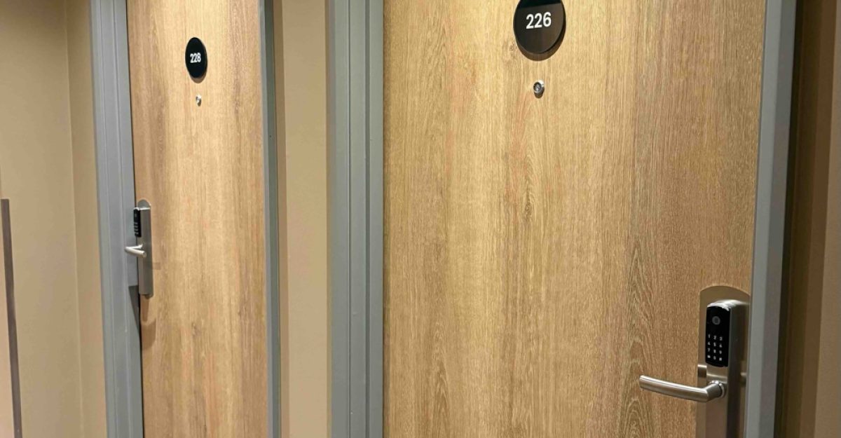 door vinyl wrapping of a hotel in Ipswich