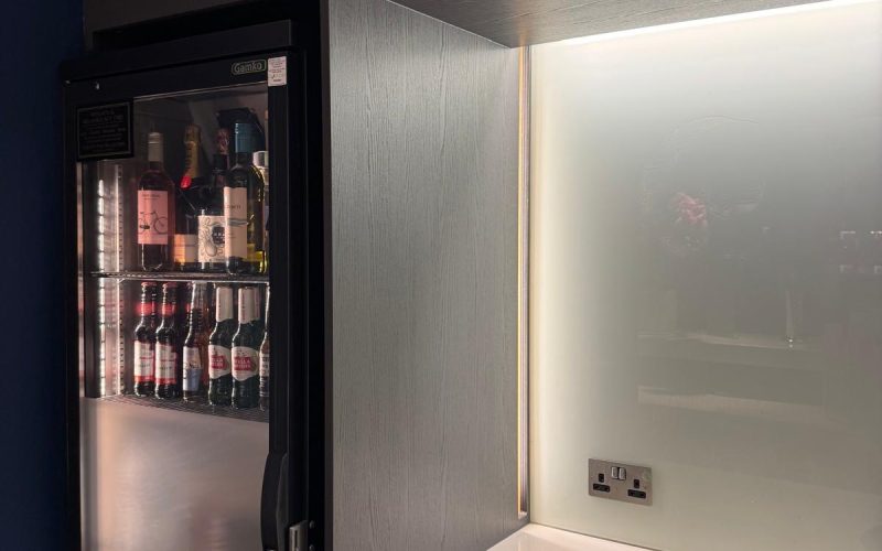 hospitality boxes wrapped at the o2 arena with frosted glass